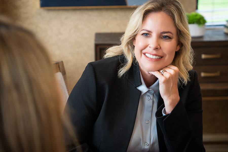 dr. kathryn steele consulting with a prospective employee